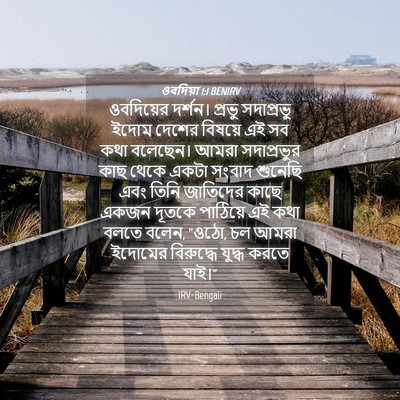 Picture 04 - ওবদিয়া 1:1 BENIRV - ওবদিয়ের দর্শন। - Bible Verse Picture