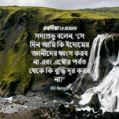 Picture 04 - ওবদিয়া 1:8 BENIRV - সদাপ্রভু বলেন, “সে - Bible Verse Picture