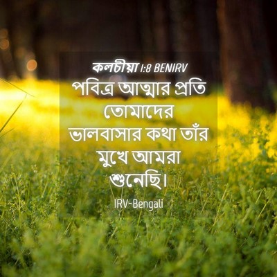 Picture 04 - কলচীয়া 1:8 BENIRV - পবিত্র আত্মার - Bible Verse Picture