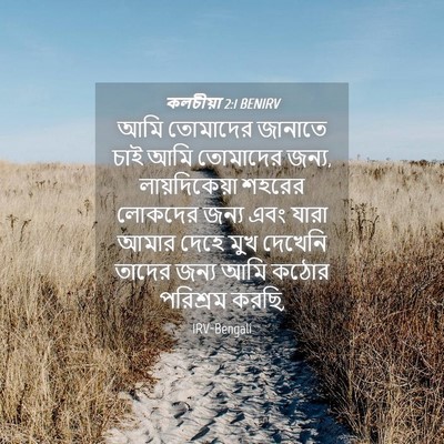 Picture 04 - কলচীয়া 2:1 BENIRV - আমি তোমাদের - Bible Verse Picture