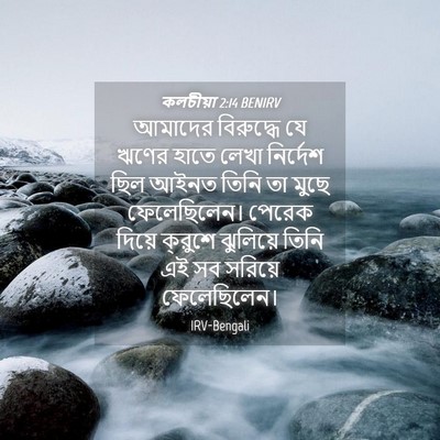 Picture 04 - কলচীয়া 2:14 BENIRV - আমাদের বিরুদ্ধে - Bible Verse Picture