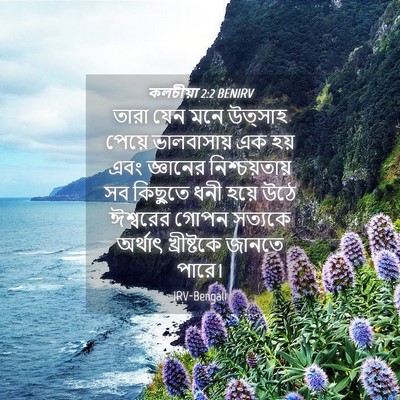Picture 04 - কলচীয়া 2:2 BENIRV - তারা যেন মনে - Bible Verse Picture
