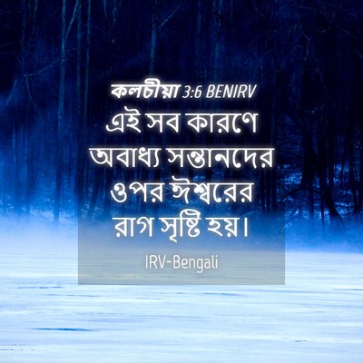 Picture 04 - কলচীয়া 3:6 BENIRV - এই সব কারণে অবাধ্য - Bible Verse Picture
