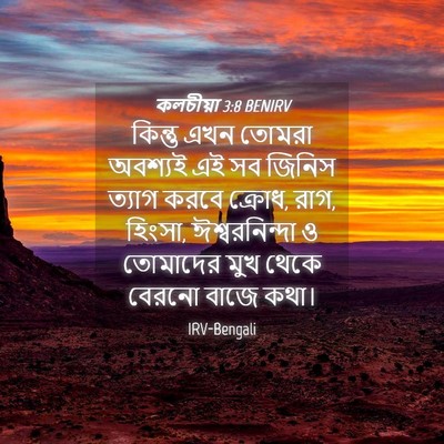 Picture 04 - কলচীয়া 3:8 BENIRV - কিন্তু এখন তোমরা - Bible Verse Picture
