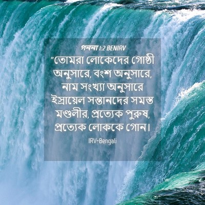 Picture 04 - গননা 1:2 BENIRV - “তোমরা লোকেদের - Bible Verse Picture