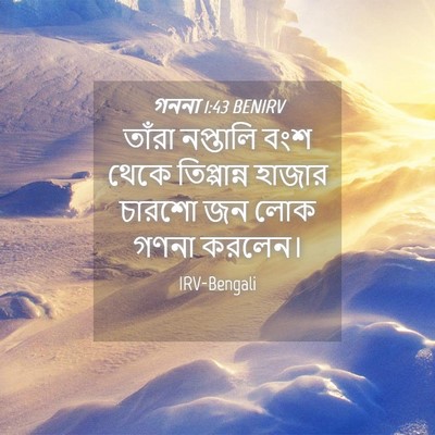 Picture 04 - গননা 1:43 BENIRV - তাঁরা নপ্তালি বংশ - Bible Verse Picture