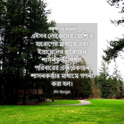 Picture 04 - গননা 1:44 BENIRV - এইসব লোকেদের মোশি - Bible Verse Picture