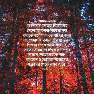 Picture 04 - গননা 10:9 BENIRV - যে দিনের তোমরা - Bible Verse Picture