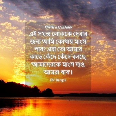Picture 04 - গননা 11:13 BENIRV - এই সমস্ত লোককে - Bible Verse Picture