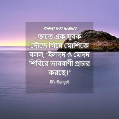 Picture 04 - গননা 11:27 BENIRV - তাতে এক যুবক দৌড়ে - Bible Verse Picture