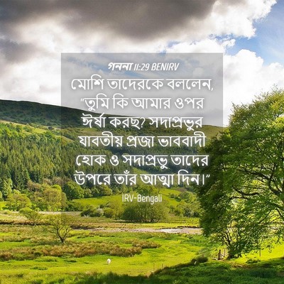 Picture 04 - গননা 11:29 BENIRV - মোশি তাদেরকে - Bible Verse Picture