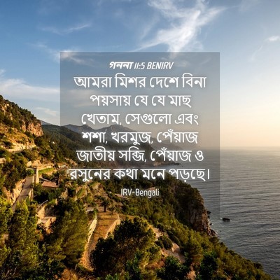 Picture 04 - গননা 11:5 BENIRV - আমরা মিশর দেশে - Bible Verse Picture