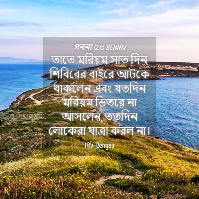 Picture 04 - গননা 12:15 BENIRV - তাতে মরিয়ম সাত - Bible Verse Picture
