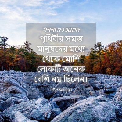 Picture 04 - গননা 12:3 BENIRV - পৃথিবীর সমস্ত - Bible Verse Picture