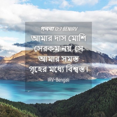 Picture 04 - গননা 12:7 BENIRV - আমার দাস মোশি - Bible Verse Picture