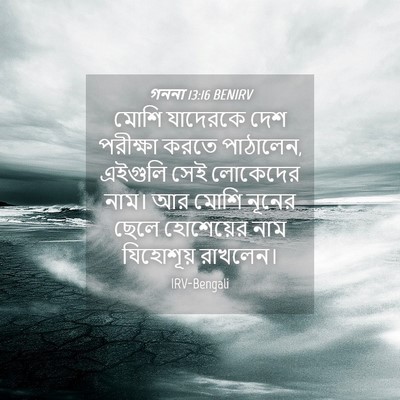 Picture 04 - গননা 13:16 BENIRV - মোশি যাদেরকে দেশ - Bible Verse Picture
