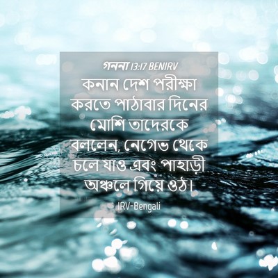 Picture 04 - গননা 13:17 BENIRV - কনান দেশ পরীক্ষা - Bible Verse Picture