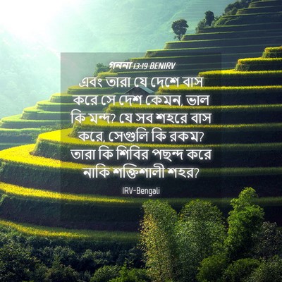 Picture 04 - গননা 13:19 BENIRV - এবং তারা যে দেশে - Bible Verse Picture