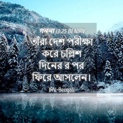 Picture 04 - গননা 13:25 BENIRV - তাঁরা দেশ পরীক্ষা - Bible Verse Picture