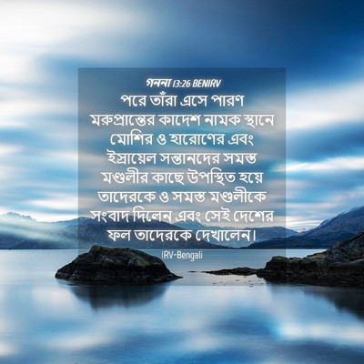 Picture 04 - গননা 13:26 BENIRV - পরে তাঁরা এসে পারণ - Bible Verse Picture
