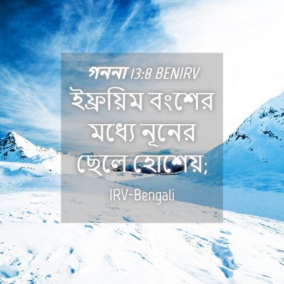 Picture 04 - গননা 13:8 BENIRV - ইফ্রয়িম বংশের - Bible Verse Picture