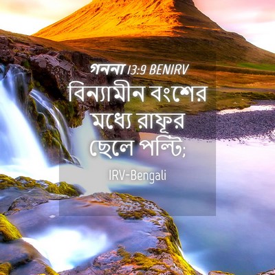 Picture 04 - গননা 13:9 BENIRV - বিন্যামীন বংশের - Bible Verse Picture