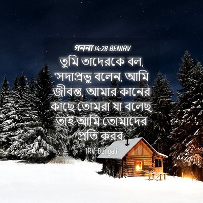 Picture 04 - গননা 14:28 BENIRV - তুমি তাদেরকে বল, - Bible Verse Picture