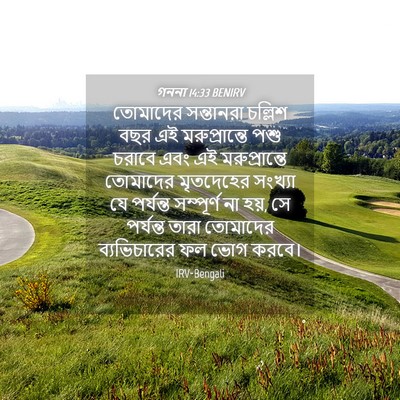 Picture 04 - গননা 14:33 BENIRV - তোমাদের সন্তানরা - Bible Verse Picture