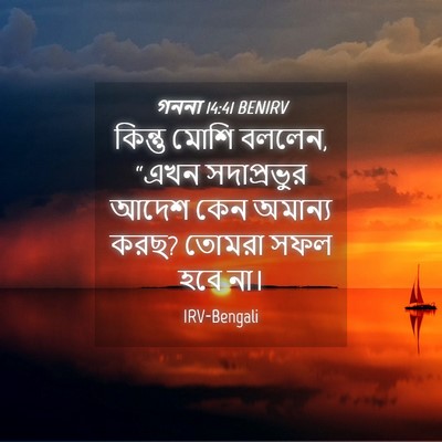Picture 04 - গননা 14:41 BENIRV - কিন্তু মোশি বললেন, - Bible Verse Picture
