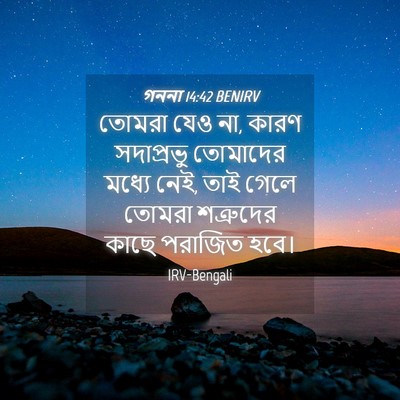 Picture 04 - গননা 14:42 BENIRV - তোমরা যেও না, কারণ - Bible Verse Picture