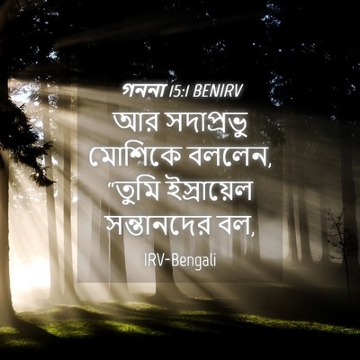 Picture 04 - গননা 15:1 BENIRV - আর সদাপ্রভু - Bible Verse Picture