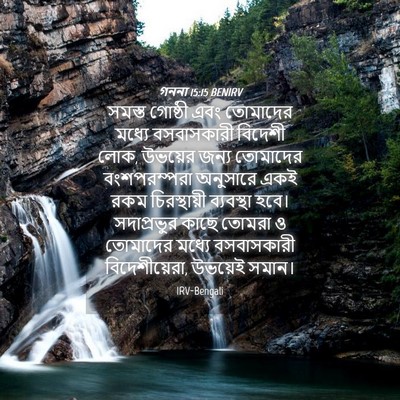 Picture 04 - গননা 15:15 BENIRV - সমস্ত গোষ্ঠী এবং - Bible Verse Picture