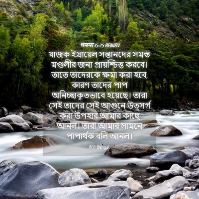 Picture 04 - গননা 15:25 BENIRV - যাজক ইস্রায়েল - Bible Verse Picture