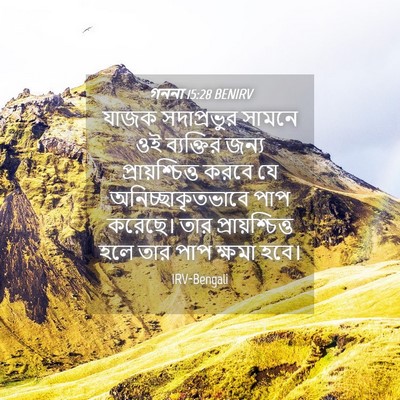 Picture 04 - গননা 15:28 BENIRV - যাজক সদাপ্রভুর - Bible Verse Picture