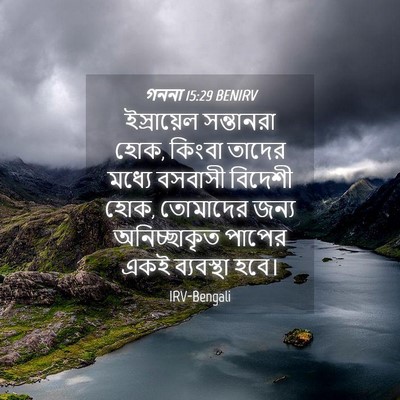 Picture 04 - গননা 15:29 BENIRV - ইস্রায়েল - Bible Verse Picture