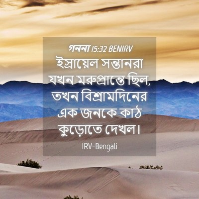 Picture 04 - গননা 15:32 BENIRV - ইস্রায়েল - Bible Verse Picture