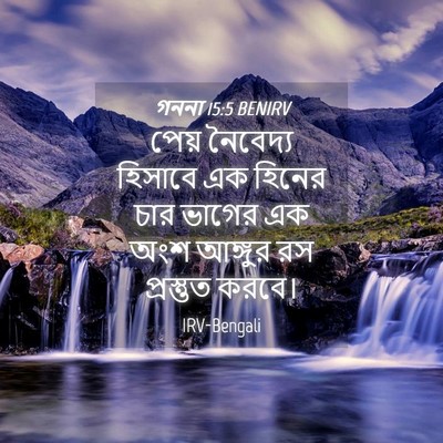 Picture 04 - গননা 15:5 BENIRV - পেয় নৈবেদ্য - Bible Verse Picture