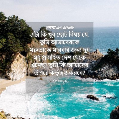 Picture 04 - গননা 16:13 BENIRV - এটা কি খুব ছোট - Bible Verse Picture