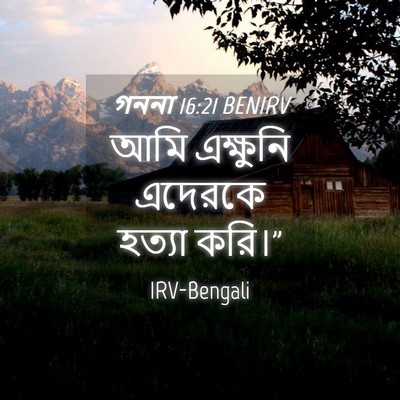 Picture 04 - গননা 16:21 BENIRV - আমি এক্ষুনি - Bible Verse Picture
