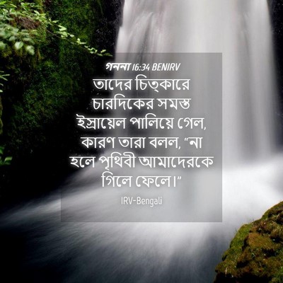 Picture 04 - গননা 16:34 BENIRV - তাদের চিত্কারে - Bible Verse Picture