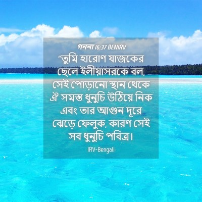Picture 04 - গননা 16:37 BENIRV - “তুমি হারোণ - Bible Verse Picture