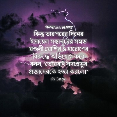 Picture 04 - গননা 16:41 BENIRV - কিন্তু তারপরের - Bible Verse Picture