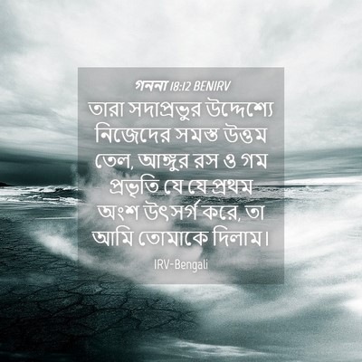 Picture 04 - গননা 18:12 BENIRV - তারা সদাপ্রভুর - Bible Verse Picture