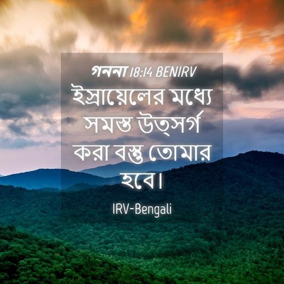 Picture 04 - গননা 18:14 BENIRV - ইস্রায়েলের মধ্যে - Bible Verse Picture