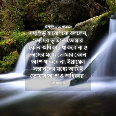 Picture 04 - গননা 18:20 BENIRV - সদাপ্রভু হারোণকে - Bible Verse Picture