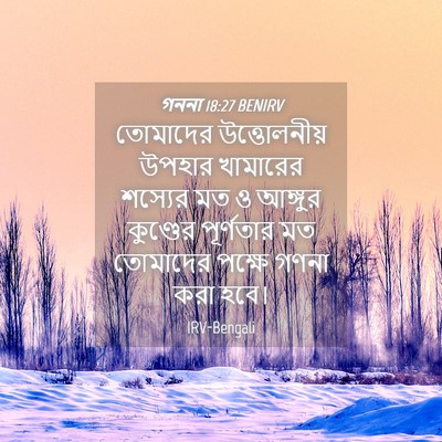 Picture 04 - গননা 18:27 BENIRV - তোমাদের - Bible Verse Picture