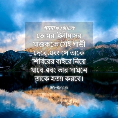 Picture 04 - গননা 19:3 BENIRV - তোমরা ইলীয়াসর - Bible Verse Picture