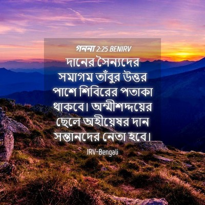 Picture 04 - গননা 2:25 BENIRV - দানের সৈন্যদের - Bible Verse Picture
