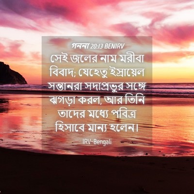 Picture 04 - গননা 20:13 BENIRV - সেই জলের নাম মরীবা - Bible Verse Picture