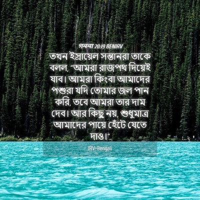 Picture 04 - গননা 20:19 BENIRV - তখন ইস্রায়েল - Bible Verse Picture